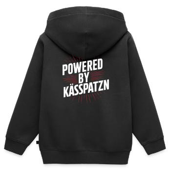 Fromage souabe dialecte spaetzle cuisine souabe - Sweat Premium à capuche zippé enfant bio - noir - Dos - AI Model Kid Male (0cm)
