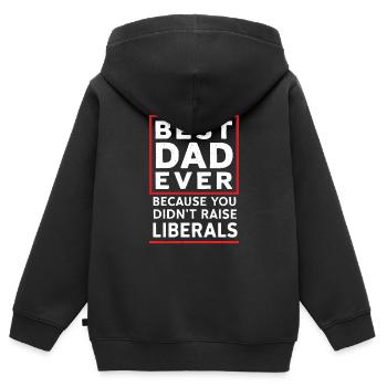 Konservativer Vatertag Bester Papa Republikaner - Kinder Premium Organic Zip Hoodie - Schwarz - Hinten - AI Model Kid Male (0cm)