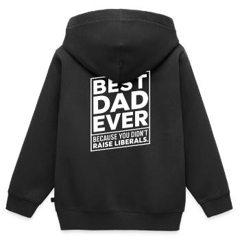 Konservativer Vatertag Bester Papa Republikaner - Kinder Premium Organic Zip Hoodie - Schwarz - Hinten - AI Model Kid Male (0cm)