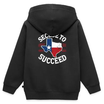Abspaltung als Nachfolger von Texas Texit Texanische Staatsflagge - Kinder Premium Organic Zip Hoodie - Schwarz - Hinten - AI Model Kid Male (0cm)