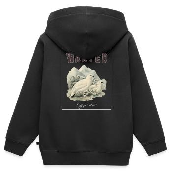 OBV - Wanted Lagopède - Kinder Premium Organic Zip Hoodie - Schwarz - Hinten - AI Model Kid Male (0cm)