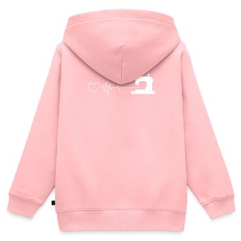 Couturière Couturière - Sweat Premium à capuche zippé enfant bio - rose - Dos - AI Model Kid Female (0cm)