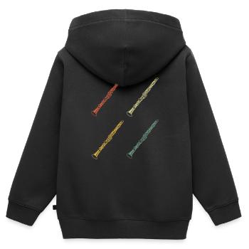 Clarinet Clarinet player Clarinetist - Kids Premium Organic Zip-up Hoodie - black - Back - AI Model Kid Male (0cm)