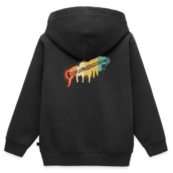 Clarinet Clarinet player Clarinetist - Kids Premium Organic Zip-up Hoodie - black - Back - AI Model Kid Male (0cm)