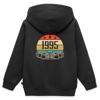 1995 Vintage Geburtstag Retro Classic - Kinder Premium Organic Zip Hoodie - Schwarz - Hinten - AI Model Kid Male (0cm)