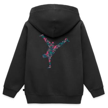 Breakdance Breakdancer Breakdancing - Sweat Premium à capuche zippé enfant bio - noir - Dos - AI Model Kid Male (0cm)