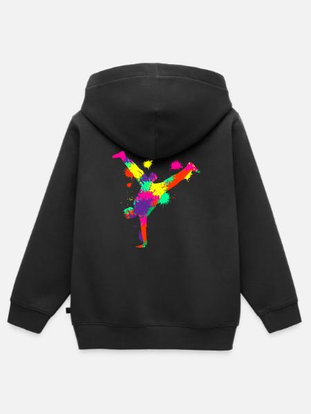 Breakdancer Breakdance Breakdancing - Kinder Premium Organic Zip Hoodie - Schwarz