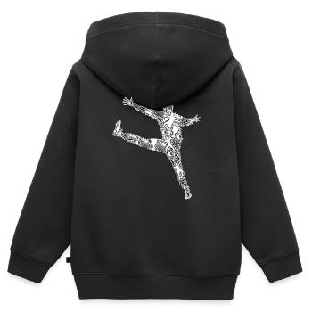 Handball Torwart Handballer Jungen Kinder - Kinder Premium Organic Zip Hoodie - Schwarz - Hinten - AI Model Kid Male (0cm)