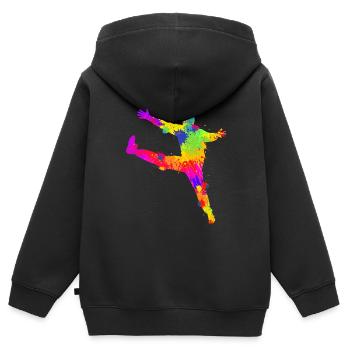 Handball Torwart Handballer Männer Kinder - Kinder Premium Organic Zip Hoodie - Schwarz - Hinten - AI Model Kid Male (0cm)