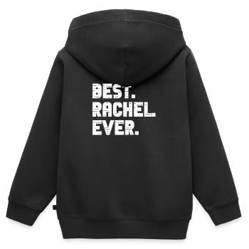 Beste Rachel aller Zeiten Beliebte Geburtsnamen Rachel - Kinder Premium Organic Zip Hoodie - Schwarz - Hinten - AI Model Kid Male (0cm)