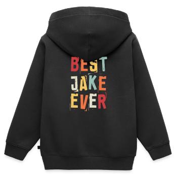 Meilleur Jake Jamais Noms de naissance populaires Jake Costume - Sweat Premium à capuche zippé enfant bio - noir - Dos - AI Model Kid Male (0cm)