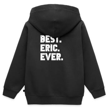 Beste Eric aller Zeiten Beliebte Geburtsnamen Eric Kostüm - Kinder Premium Organic Zip Hoodie - Schwarz - Hinten - AI Model Kid Male (0cm)