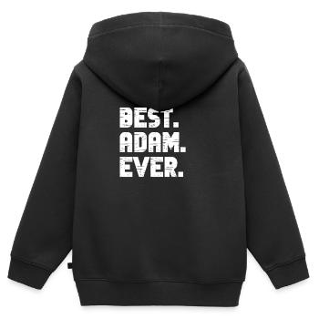 Meilleur Adam Jamais Noms de naissance populaires Adam Costume - Sweat Premium à capuche zippé enfant bio - noir - Dos - AI Model Kid Male (0cm)