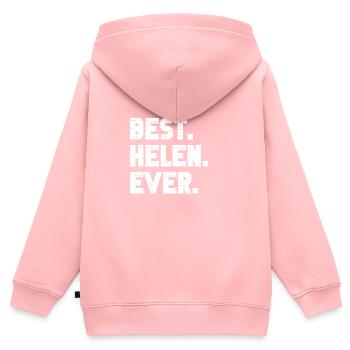 Meilleur Helen Jamais Noms de naissance populaires Helen Costume - Sweat Premium à capuche zippé enfant bio - rose - Dos - AI Model Kid Female (0cm)