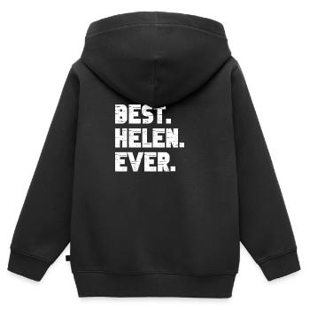 Beste Helen Beliebte Geburtsnamen Helen Kostüm - Kinder Premium Organic Zip Hoodie - Schwarz - Hinten - AI Model Kid Male (0cm)