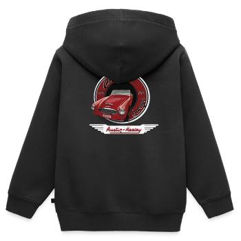 Klassisches Auto - Kinder Premium Organic Zip Hoodie - Schwarz - Hinten - AI Model Kid Male (0cm)