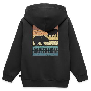 Kapitalismus Börse Börsianer Bärenmarkt Aktien - Kinder Premium Organic Zip Hoodie - Schwarz - Hinten - AI Model Kid Male (0cm)