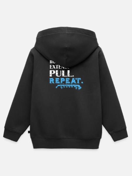 Drachenbootrennen Festival Drachenboot - Kinder Premium Organic Zip Hoodie - Schwarz