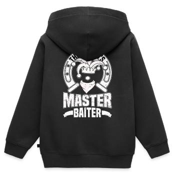 Rodeo Clown - Kinder Premium Organic Zip Hoodie - Schwarz - Hinten - AI Model Kid Male (0cm)
