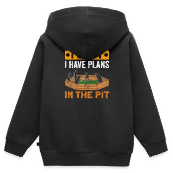 Dodgeball Hexagon Pit Sports Gaga Ball - Kinder Premium Organic Zip Hoodie - Schwarz - Hinten - AI Model Kid Male (0cm)