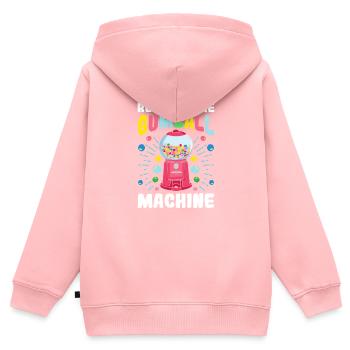 Funny chewing gum machine - Kids Premium Organic Zip-up Hoodie - rose - Back - AI Model Kid Female (0cm)