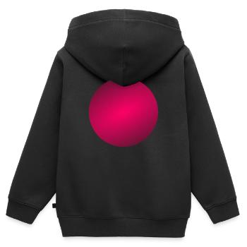 Kreis Farbig - Kinder Premium Organic Zip Hoodie - Schwarz - Hinten - AI Model Kid Male (0cm)