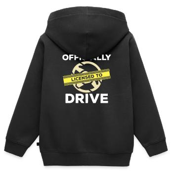 Fahrschüler - Kinder Premium Organic Zip Hoodie - Schwarz - Hinten - AI Model Kid Male (0cm)