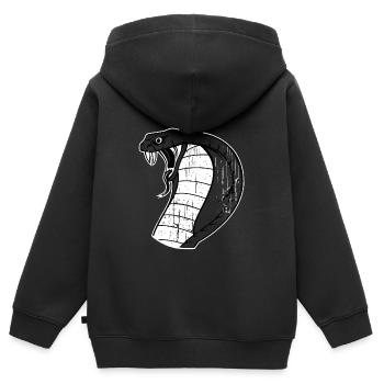 cobra - Sweat Premium à capuche zippé enfant bio - noir - Dos - AI Model Kid Male (0cm)