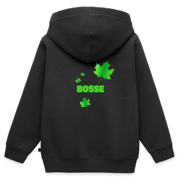 Fortwirt Bosse - Sweat Premium à capuche zippé enfant bio - noir - Dos - AI Model Kid Male (0cm)