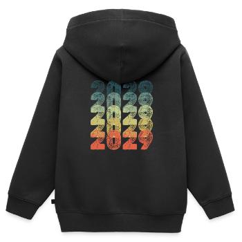 2029 2029 - Kinder Premium Organic Zip Hoodie - Schwarz - Hinten - AI Model Kid Male (0cm)
