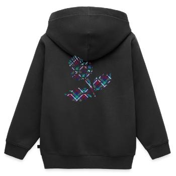 Écosse cadeaux écossais chardon écossais cadeau tartan - Sweat Premium à capuche zippé enfant bio - noir - Dos - AI Model Kid Male (0cm)