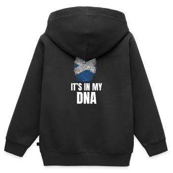 C'est dans mon ADN fier d'être d'Ecosse - Sweat Premium à capuche zippé enfant bio - noir - Dos - AI Model Kid Male (0cm)