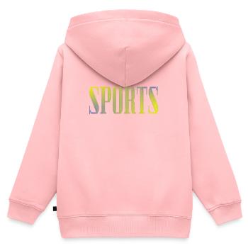 Sportif - Sweat Premium à capuche zippé enfant bio - rose - Dos - AI Model Kid Female (0cm)