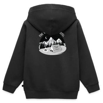 5 Billion Star Hotel - Kids Premium Organic Zip-up Hoodie - black - Back - AI Model Kid Male (0cm)
