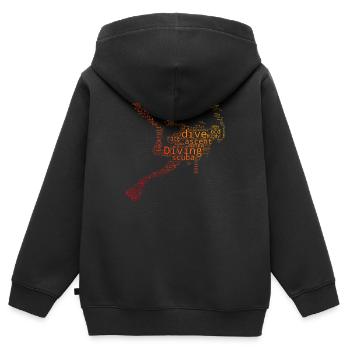 Scuba Diver Scuba Taucher Scuba Tauchen - Kinder Premium Organic Zip Hoodie - Schwarz - Hinten - AI Model Kid Male (0cm)