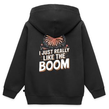 Pyrotechniker Feuerwerk Pyrotechnik - Kinder Premium Organic Zip Hoodie - Schwarz - Hinten - AI Model Kid Male (0cm)