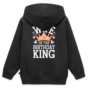 Frau Ehefrau Partnerin Familie Verheiratet - Kinder Premium Organic Zip Hoodie - Schwarz - Hinten - AI Model Kid Male (0cm)