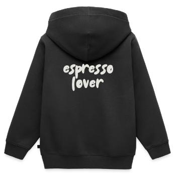 espresso lover - Kinder Premium Organic Zip Hoodie - Schwarz - Hinten - AI Model Kid Male (0cm)