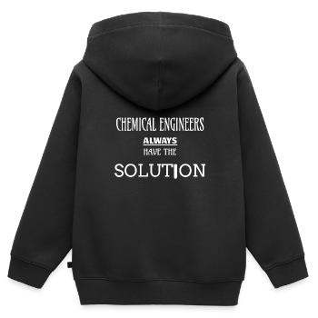 Chemical Engineer - Kids Premium Organic Zip-up Hoodie - black - Back - AI Model Kid Male (0cm)