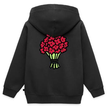 Bouquet 3 - Sweat Premium à capuche zippé enfant bio - noir - Dos - AI Model Kid Male (0cm)