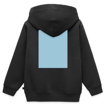Rechteck gepunktet gefüll - Kinder Premium Organic Zip Hoodie - Schwarz - Hinten - AI Model Kid Male (0cm)