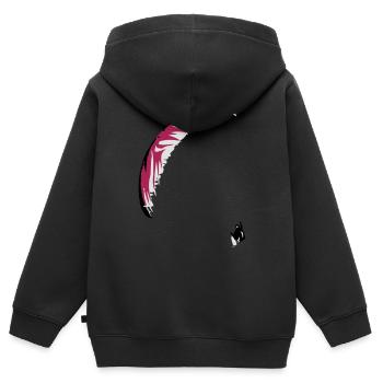 Paraglider Gleitschirm - Kinder Premium Organic Zip Hoodie - Schwarz - Hinten - AI Model Kid Male (0cm)