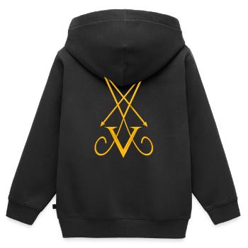 Symbol - Kids Premium Organic Zip-up Hoodie - black - Back - AI Model Kid Male (0cm)