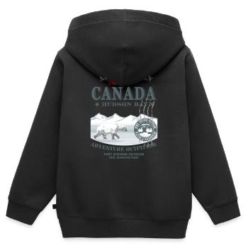Polar Bear - Canada - Kinder Premium Organic Zip Hoodie - Schwarz - Hinten - AI Model Kid Male (0cm)