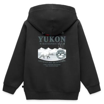 Yukon - Polar Bear - Eisbär - Kinder Premium Organic Zip Hoodie - Schwarz - Hinten - AI Model Kid Male (0cm)