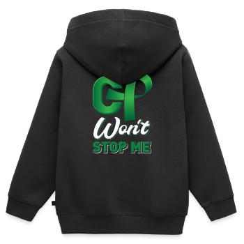 Le CP ne m’arrêtera pas la sensibilisation à la paralysie cérébrale - Sweat Premium à capuche zippé enfant bio - noir - Dos - AI Model Kid Male (0cm)