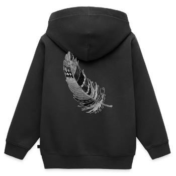 Stylo - Sweat Premium à capuche zippé enfant bio - noir - Dos - AI Model Kid Male (0cm)