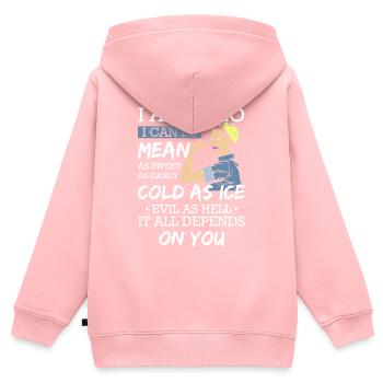 Sternzeichen Astrologie Konstellation - Kinder Premium Organic Zip Hoodie - Rosa - Hinten - AI Model Kid Female (0cm)