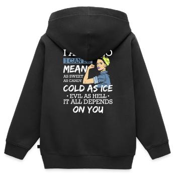 Sternzeichen Astrologie Konstellation - Kinder Premium Organic Zip Hoodie - Schwarz - Hinten - AI Model Kid Male (0cm)