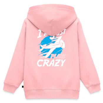 Im Just Plane Crazy - Kinder Premium Organic Zip Hoodie - Rosa - Hinten - AI Model Kid Female (0cm)